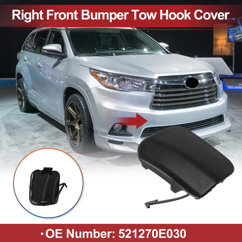 X Autohaux Right Front Car Tow Hook Cover Cap for Toyota Highlander 2014-2016 No.521270E110