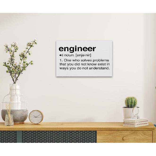 Nogrit Engineer Office Wall Decor Canvas Wall Art Engineering Themed Decor for Home Office,Best Engineer Gifts,Engineer Leaving Retirement Birthday
