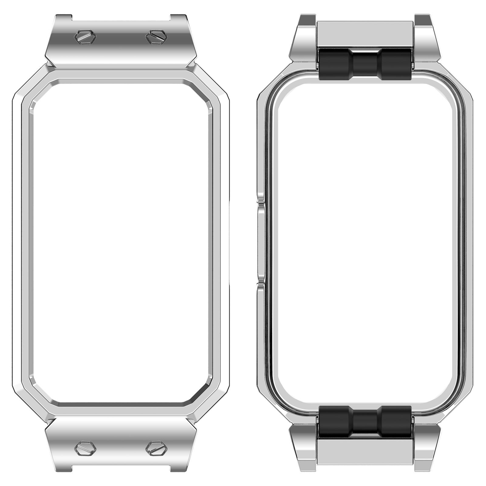

Watch Case for Huawei Band 10/9/8/9 NFC/8 NFC 12mm Lug Metal Protective Frame Silver