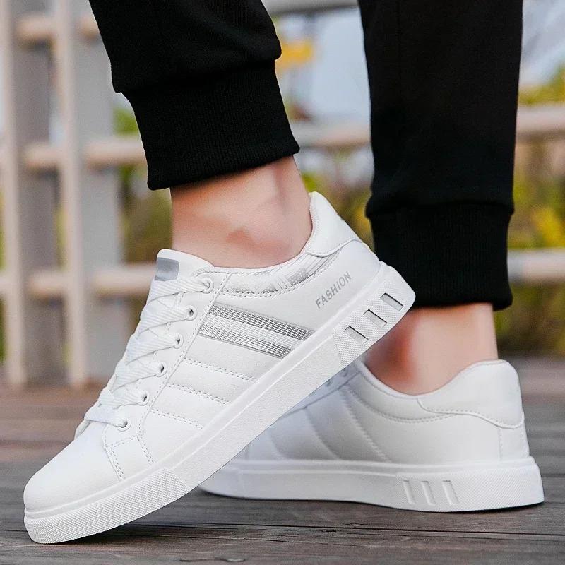 Sneakers Casual Shoes Breathable Footwear Flat Lace Up White Travel Shoes for Men Tênis Masculino Sneakers Men Big Size 46