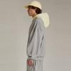 Fear of God Essentials Nylon Fleece Hoodie Dunkelgrau Haferflocken/Gartengelb Herren Oberteile Grau 202SP244311F