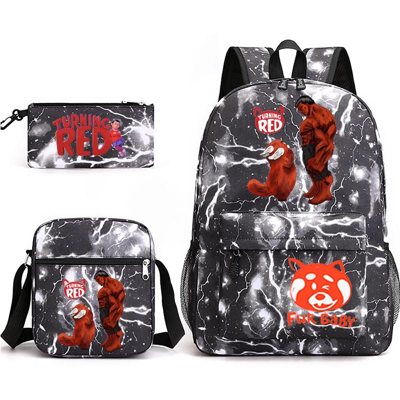 2022 Youth Metamorphosis 3 Sets/piece Laptop Backpack School Teen Girl Student Schoolbag