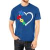 Mens Autism Awareness Shirt: Autism Support Printed T-Shirts Inspirational Autistic Short Sleeve