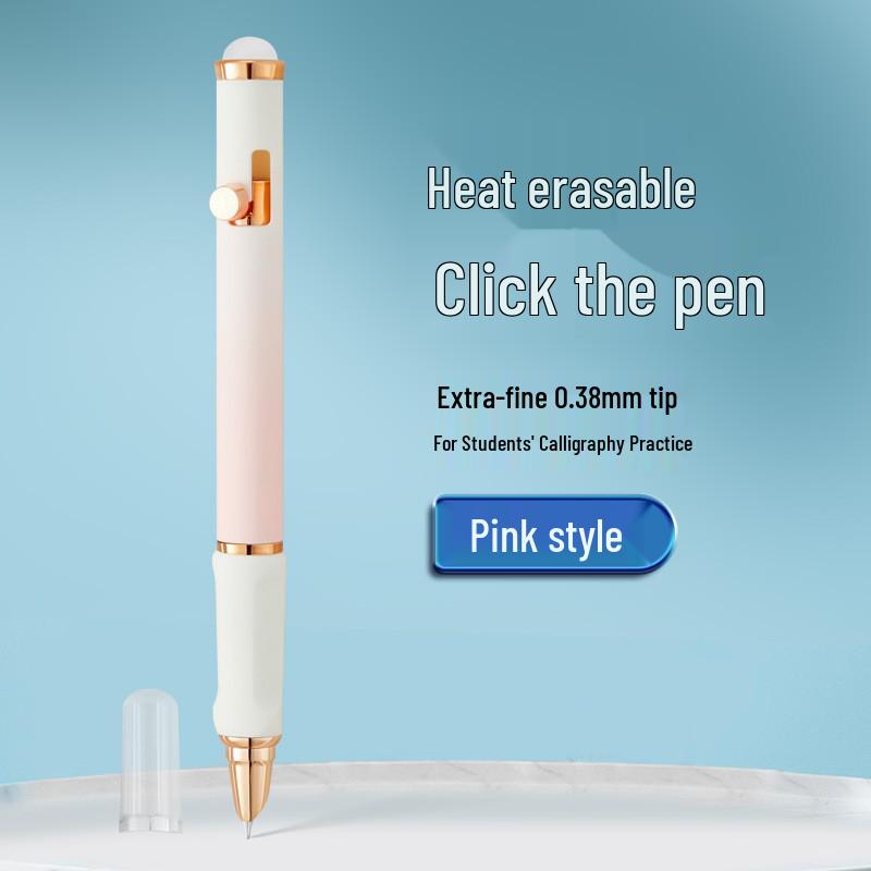 Ergonomic Student Pen with 0.38mm Tip & Replaceable Ink: Ideal for Learning, Calligraphy, and Homework