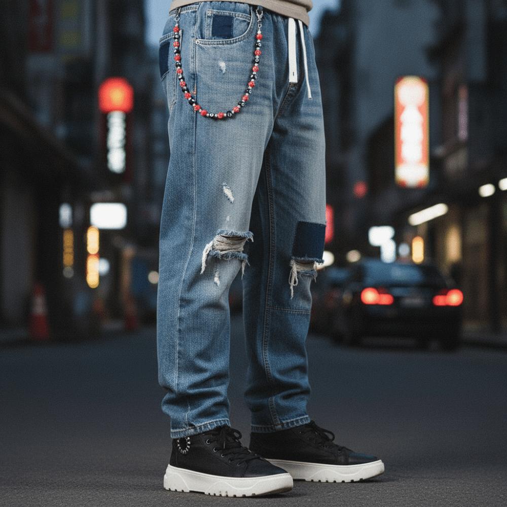 Billiard Ball Colorful Dice Waist Chain Jeans Chain Punk Belt Chain Metal Pants Chain  Male