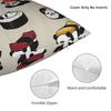 Sushi Panda Square Pillow Case Food Cushion Cover Vintage Polyester Decorative Throw Pillow Case Cover For Home 40*40Cm