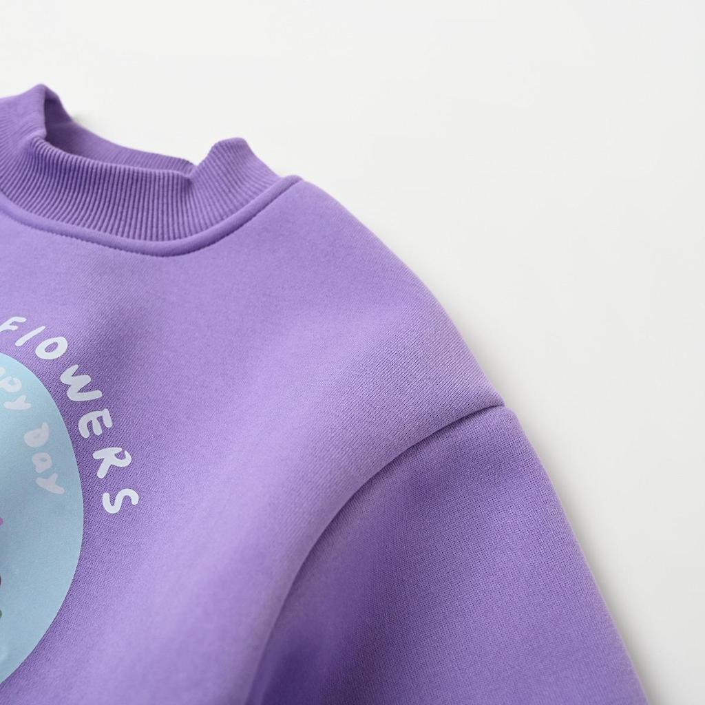 Dětská kreslená fleecová mikina přes hlavu - Hřejivá podzimní/zimní mikina pro chlapce a dívky, malé/střední velikosti