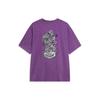 Li-Ning Wade Series Full Print Round Neck Loose Short Sleeve T-Shirt Unisex Tops Amaranth-Purple AHST941-7