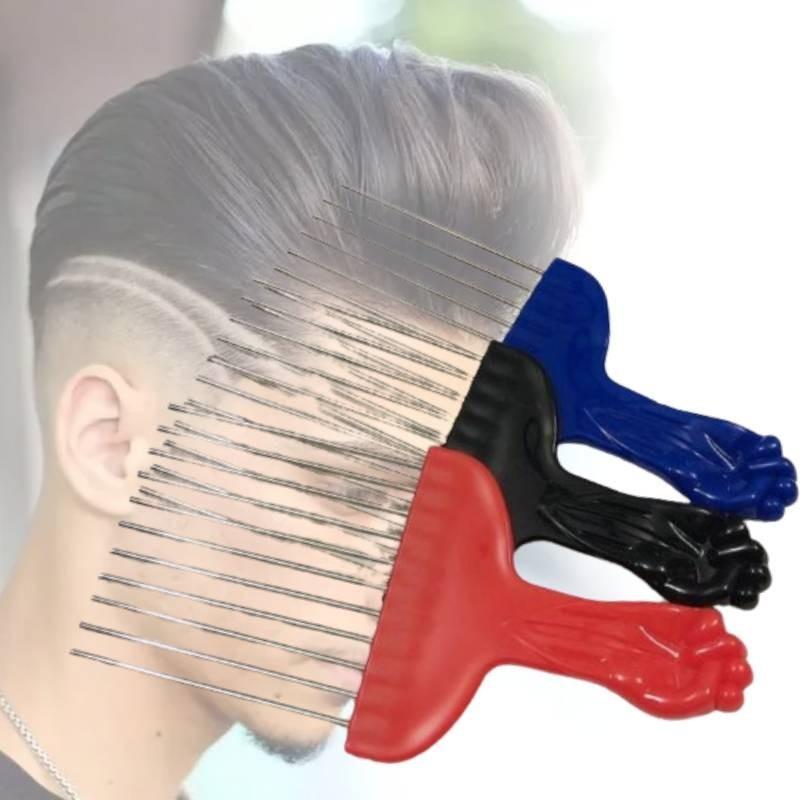 Metal Comb Hair Styling Fork Detangle Salon Men Hairdressing Oil Head Combs