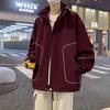 Men's Spring and Autumn New Loose Heavy Fatty Plus Fatty Plus Hooded Casual Jacket