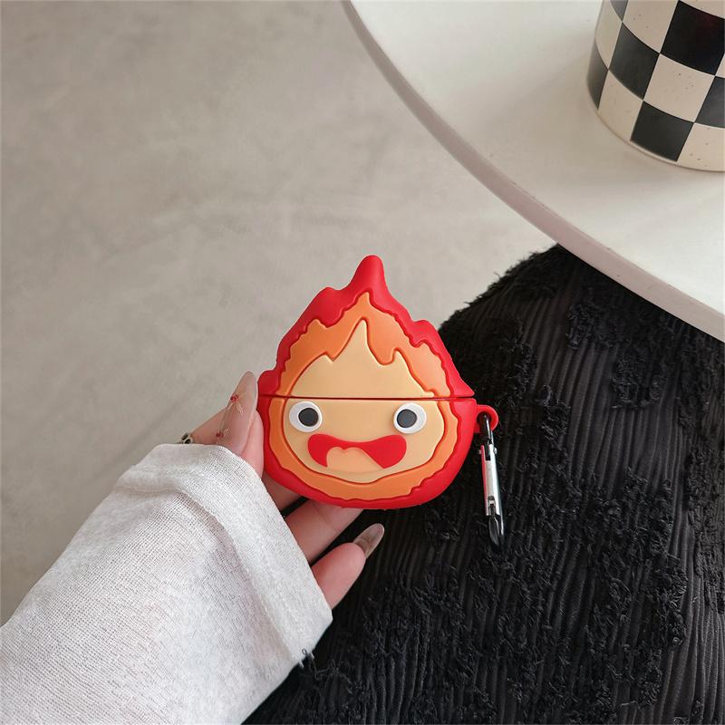 Kreslený obal Horký oheň pro AirPods 4 Pouzdro 2024 Silikonové pouzdro na sluchátka pro AirPods Pro 2 Kryt na sluchátka pro AirPods 3 2 1 Pouzdro