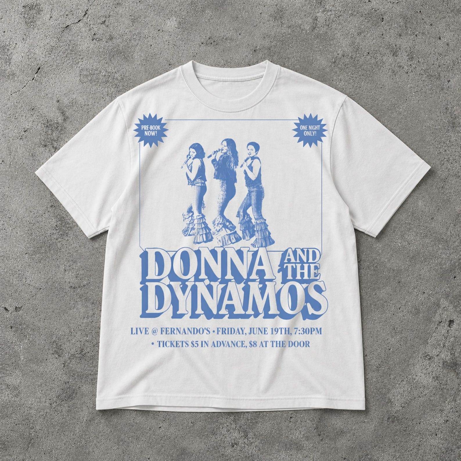 Vintage Donna and the Dynamos One Night Only Shirt XL