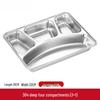 ZLIII 304 Stainless Steel Rectangular Compartment Meal Tray