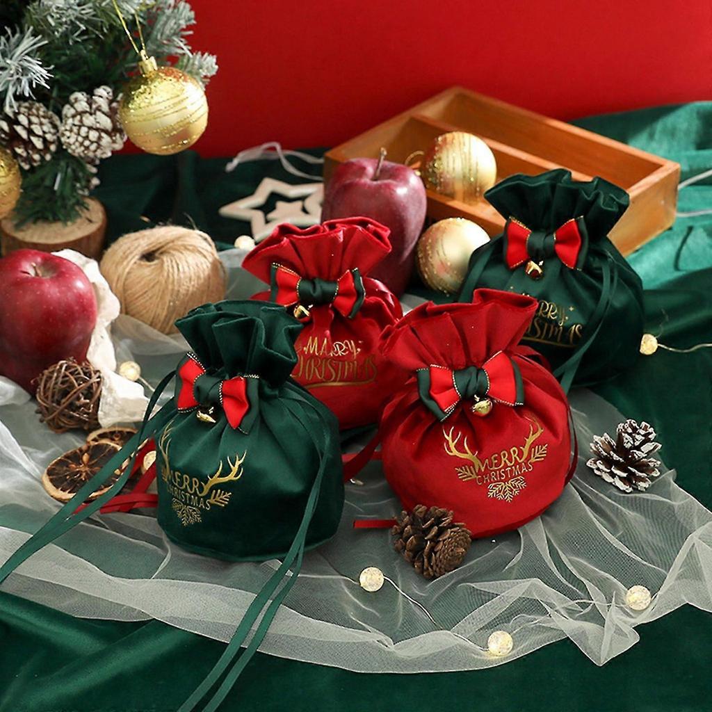 Velvet Drawstring Bags Christmas Gift Bag Jewelry Pouches for Wedding Favors