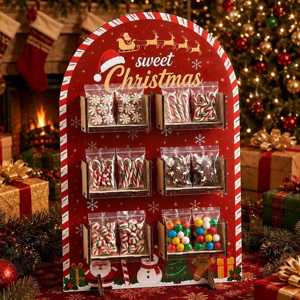 Santa Claus Storage Rack Xmas Tree Dim Sum Display Tray Festival Desktop Ornament Christmas Party
