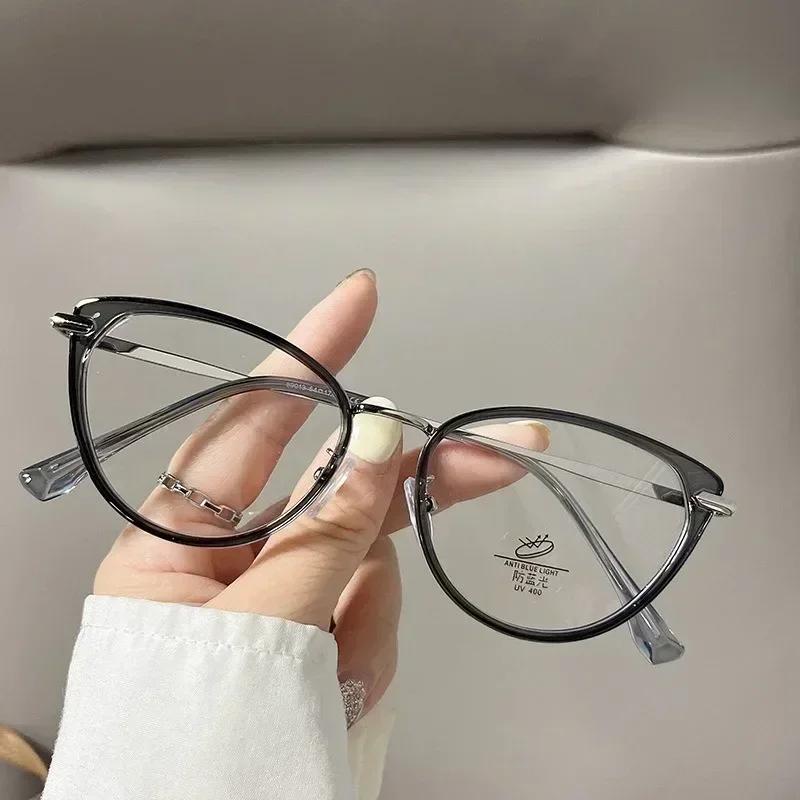 Anti Radiation Cat Eye Glasses for Women Men Aesthetic Glasses Replaceable Lens Eyeglasses Frames Retro Eyeglasses