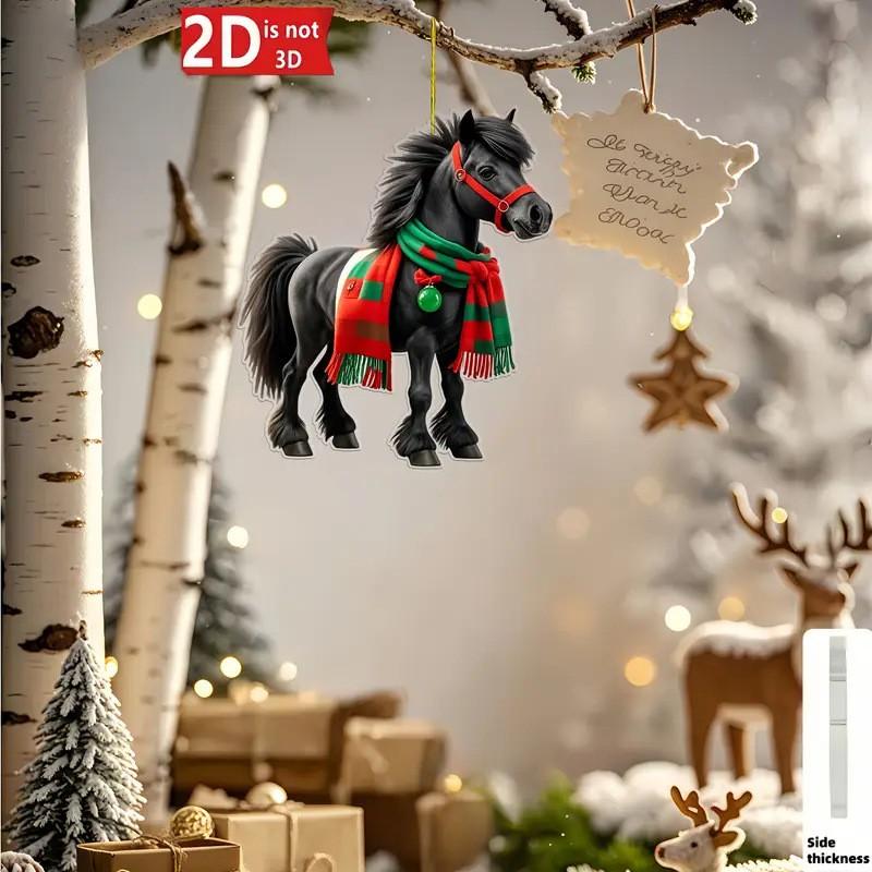 

2D Рождественские подвески — идеальные праздничные декоративные подвески и подарки для любителей домашних животных One Size белый