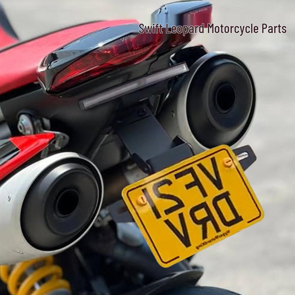 Ducati Hypermotard 950 Modified Tail License Holder with Turn Signals & Folding Brake Light