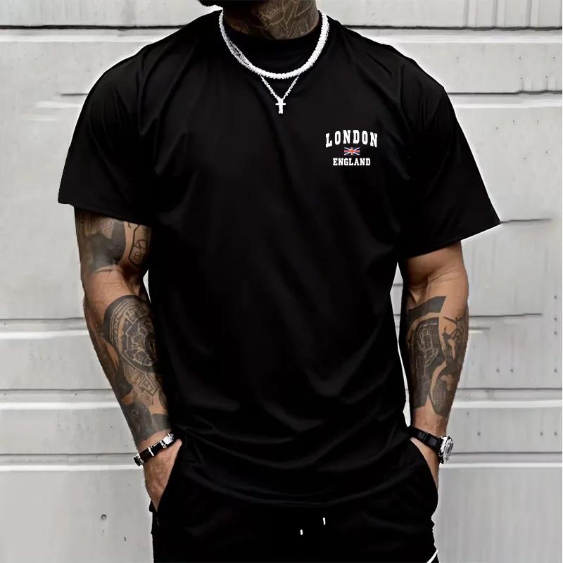 Summer Bestselling Daily Men Breathable Sports Shortsleeved Tshirt Highquality Pure Cotton Loosefitting Casual Sports Shirt M