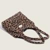 Leopard Print Fur Bag Women's New Winter College Style Tote Bag Large Capacity Japanese Single-shoulder Plush Bag