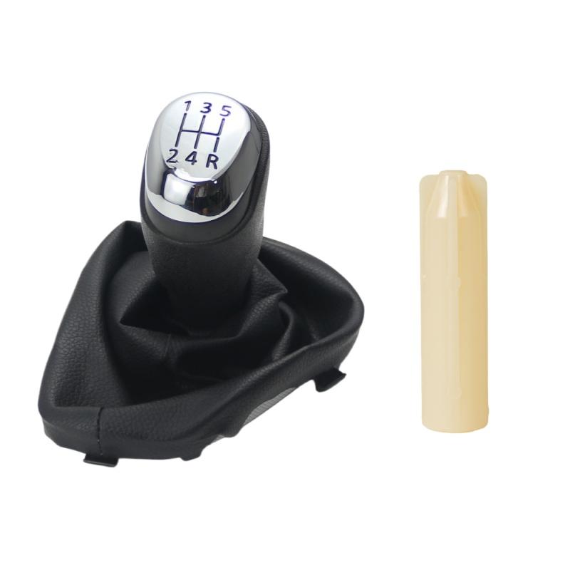 Gear Shift Knob With Gaiter Boot Cover Case Cars Accessories 969356242R For Renault Dacia R Logan II Symbol 2013-2022 LHD 5 Speed Chrome