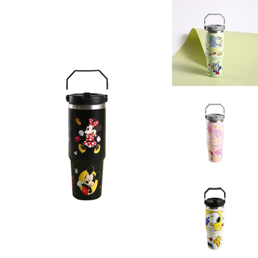 High-quality Cartoon Pattern Stainless Steel Vacuum Insulation Cup With Large Capacity 30oz