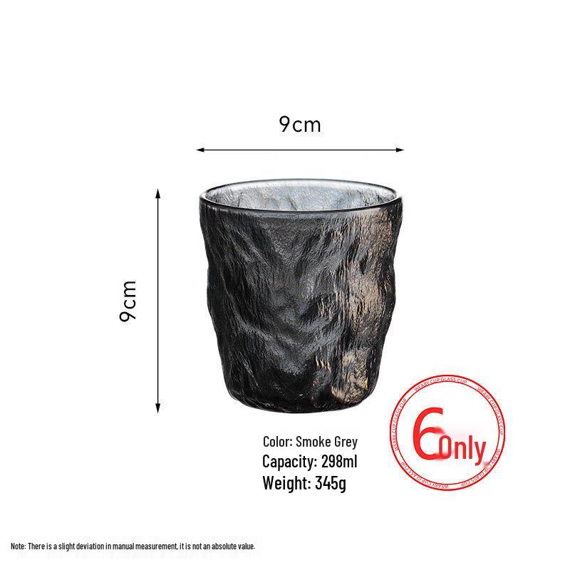 ZISIZ Handmade Glacier Pattern Glass Cup