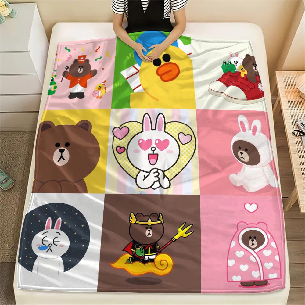 LINE FRIENDS Cute Style Blanket, Warm Throw for Home Decor, Great Gift for Kawaii Lovers.chl