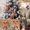 Doll House Mini Wooden Skis Crafts Supplies New Year Christmas Pendant Sled Christmas Tree Home Decor Gift