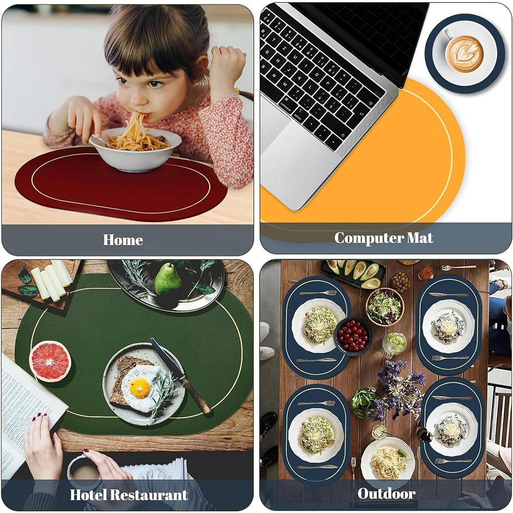 Double-sided Placemat Non-slip And Heat-resistant Easy To Care For Place Mats For Table Table Mats