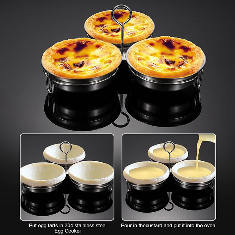 3v1 Nerezový napařovač vajec Domácí multifunkční kulatý vařič vajec Kuchyňské náčiní