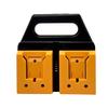 Battery Holder Rack for Power Tool Batteries 4 Slot Storage with Carry Handle for Tool Cabinet Workshop Garage Battery Storage Station