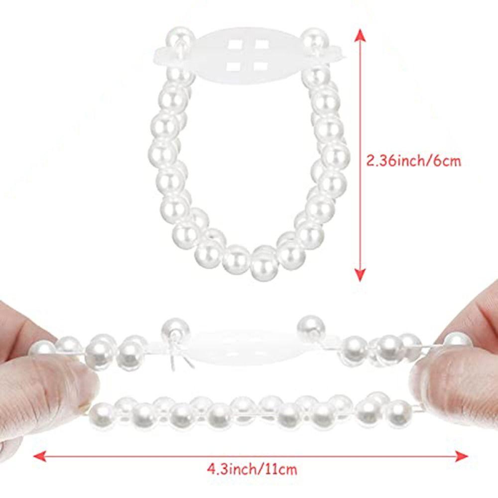 10 Pcs Stretch Wedding Pearl Wristband Wrist DIY Decor Corsage Bracelet Corsage Wristlet Band  Bride