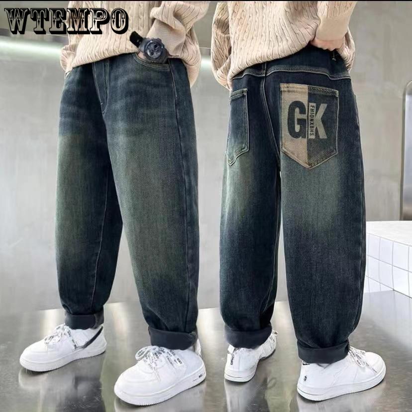 

Boys Pants Retro Children s Jeans Casual Trendy and Loose Pants 160