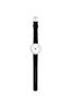 ARNE JACOBSEN CITYHALL 53200-1401 Watch, 30mm, Scandinavian Design, Water Resistant (Quiet Design with No Second Hand), White with Black Leather Strap