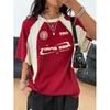Mens Womens Casual Retro American Style T-Shirt Digital Print Slim Fit Short Sleeve Crew Neck Tee