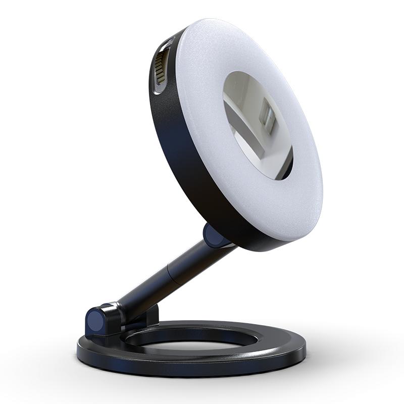 

Magnetic Selfie Ring Light, 360° Rotatable, 3 Light Modes, Portable Clip-On Fill Light for iPhone MagSafe, for Selfies, Live Streaming, Vlogging чорний