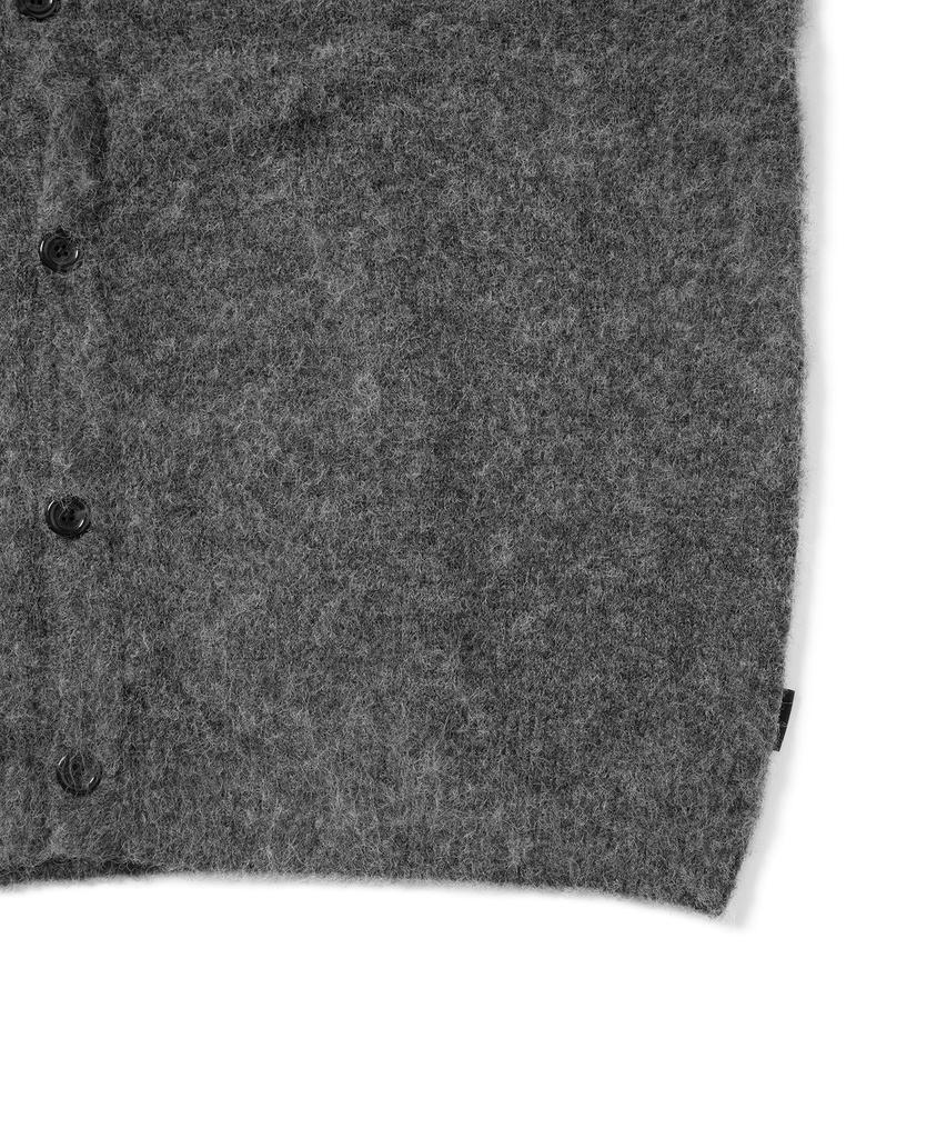 Thisisneverthat Hairy Knit Cardigan Charcoal