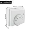 Temperature Switch Thermostat L83 X H83 X T31mm Mechanical Room Temperature Controller White 2-wire ABS Brand New