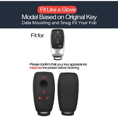 2pcs Compatible with Mercedes Benz A C E S CLA CLS GLA GLB GLC GLE GLS G Glass Key Fob Cover Case Key Chain Protector Keyless Remote Holder