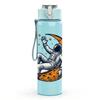 1PC Moon Astronaut Relax Space Pattern 750ml Color Plastic Sports Water Bottle Leakproof Flip Straw Lid Suitable for Sports Office Home Use