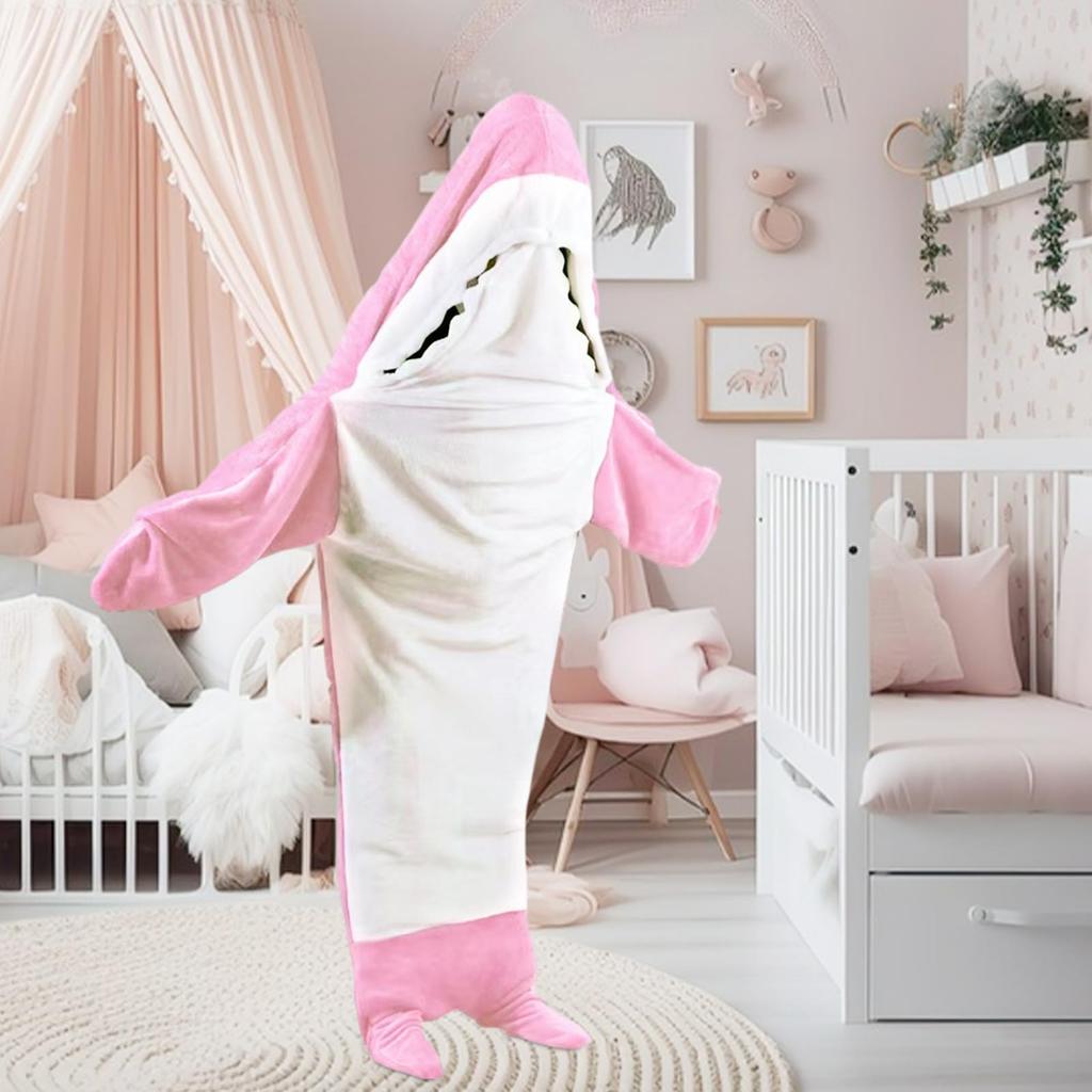 Formemory Shark Sleeping Bag Kigurumi Cute Shark Flannel Soft and Cold Weather Lightweight and and Winter Pajamas One Pajamas, Pajamas, Comfortable,