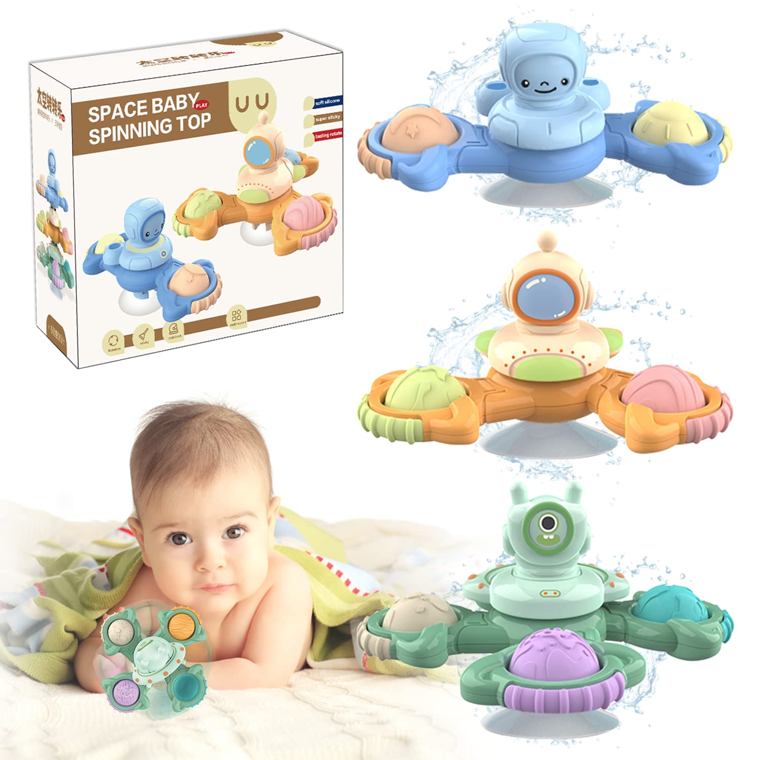 

Singertop Игрушка для игры в воде в ванной Ветряная мельница Устраняет Ванна Ванна Присоска Вращающаяся Прорезывание зубов Присоска Палец Стресс Делает Набор для ванной Игрушка, Игрушка, Игрушка,