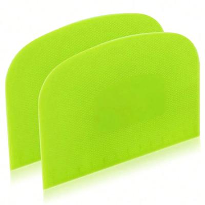 2 Peças Raspador de Massa para Tigela Plástico Seguro para Alimentos Cortador de Massa Flexível Bancada Raspadores de Alimentos Multiuso para Massa de Pão