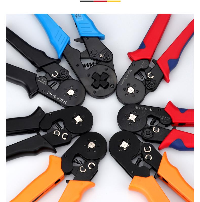 European Tube Crimping Pliers for Quick Manual Wiring with Pin-Type Clips