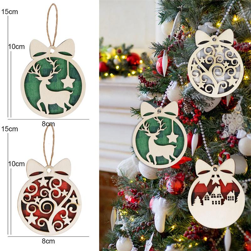 Door Hanging Wear-resistant Lightfast Holiday Decorations Christmas Decoration Pendant Wooden Clear Christmas Decoration Durable