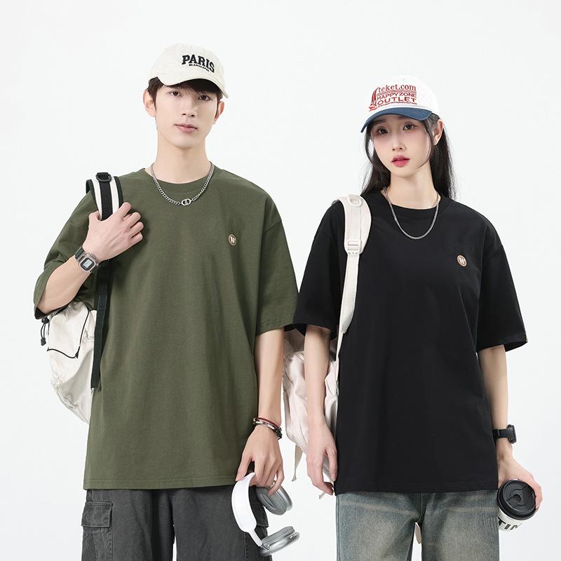 

Men s Summer Embroidered Cotton Short-Sleeve T-Shirt 3XL белый