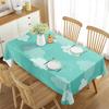 Cartoon White Cloud Rainbow Pattern Tablecloth Cute Cloud Rectangular Table Cover for Party Living Room Dining Room Decoration