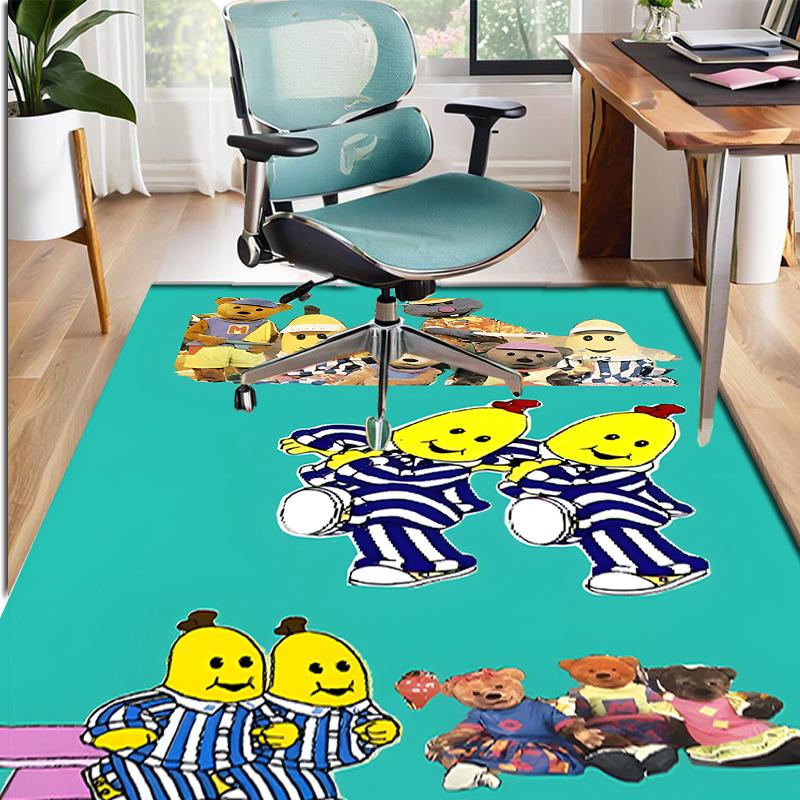 Bananas in Pyjamas Pattern Rug, Indoor/Outdoor Mat, for Picnic, Gameroom, Bedroom, Office, Living Room, Home Decor Carpet, Birthday Gift