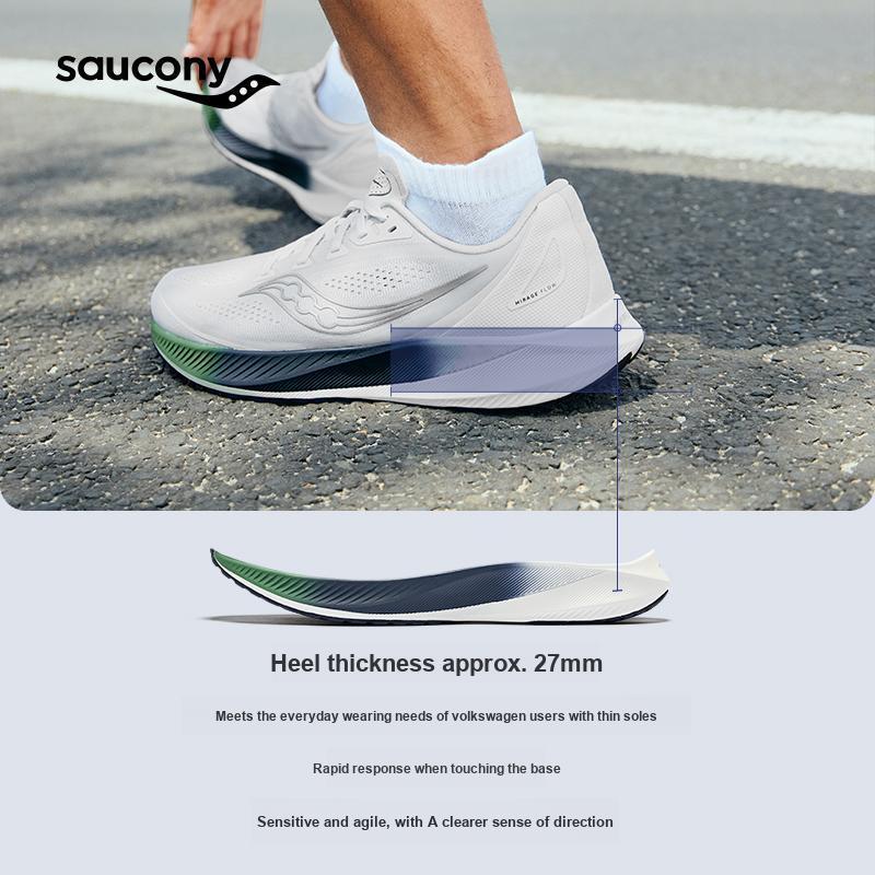 Saucony Mirage Flow Lightweight Training Running Shoes Men Sneakers Light-Purple White S28214-1